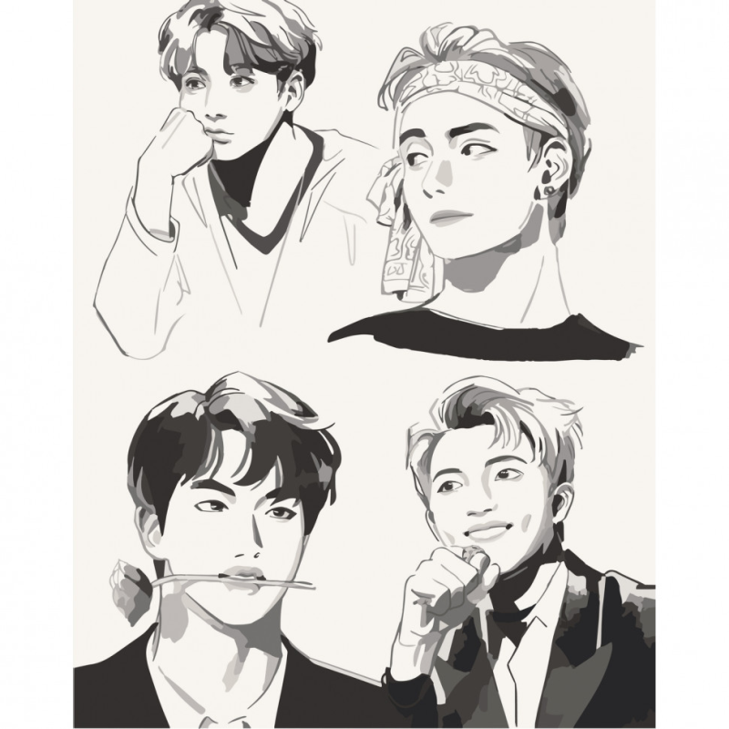 Картина за номерами BTS. Fan Art 40*50 см ArtCraft 10278-AC