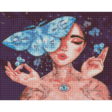 Алмазна мозаїка/вишивка Дотик метелика 40*50 см Ідейка AMO 7451
