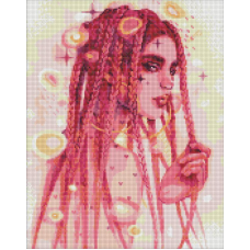Алмазна мозаїка/вишивка Дивовижна незнайомка ©lesya_nedzelska_art 40*50 см Ідейка AMO 7495