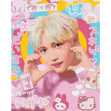 Картина за номерами Аніме K-Pop: Stray Kids Лі Фелікс (Li Felix) 40*50 см Орігамі LW 32770
