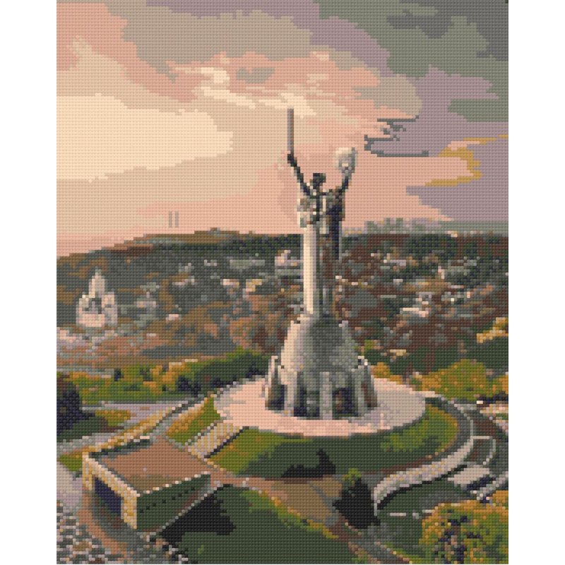 Алмазна мозаїка/вишивка Київ, Батьківщина-мати 40*50 см Орігамі OD 3124