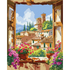 Картина за номерами Пейзаж. Вид на Тоскану 40*50 см Ідейка KHO 6349