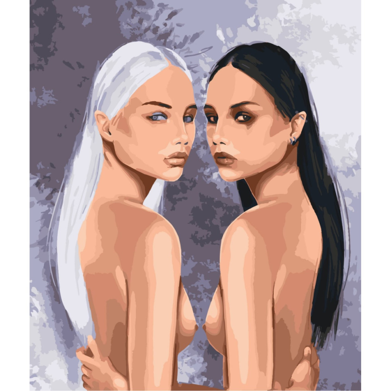 Картина за номерами Люди. Дівчата протилежності 40*50 см Art Craft 10121-AC