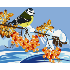 Картина за номерами Зимові птахи на гілці 40*50 см Art Craft 11529-AC