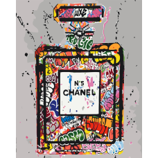 Картина за номерами Chanel №5 арт (Шанель номер 5) 40*50 см Орігамі LW 3476