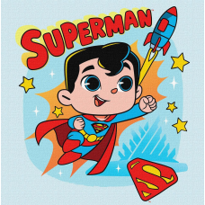 Картина за номерами Для дітей. WB "Superman: Політ до зірок 25*25 см Ідейка KHO 1341