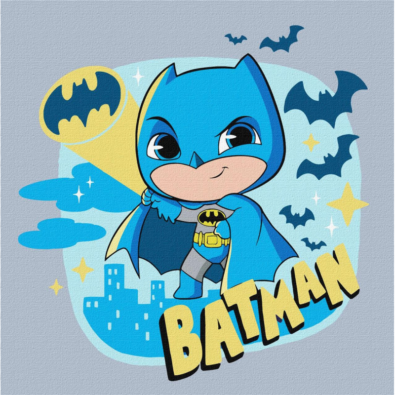 Картина за номерами Для дітей. WB "Batman: Герой темряви 25*25 см Ідейка KHO 1342