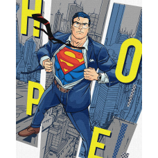 Картина за номерами Superman: Hope. Герої кіно 40*50 см Ідейка KHO 8714