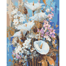 Алмазна мозаїка/вишивка Весняні кали 40*50 см Орігамі OD 3006-01