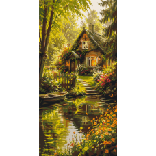 Картина за номерами Пейзаж. Лісова казка © 40*80 см Орігамі LW 5242