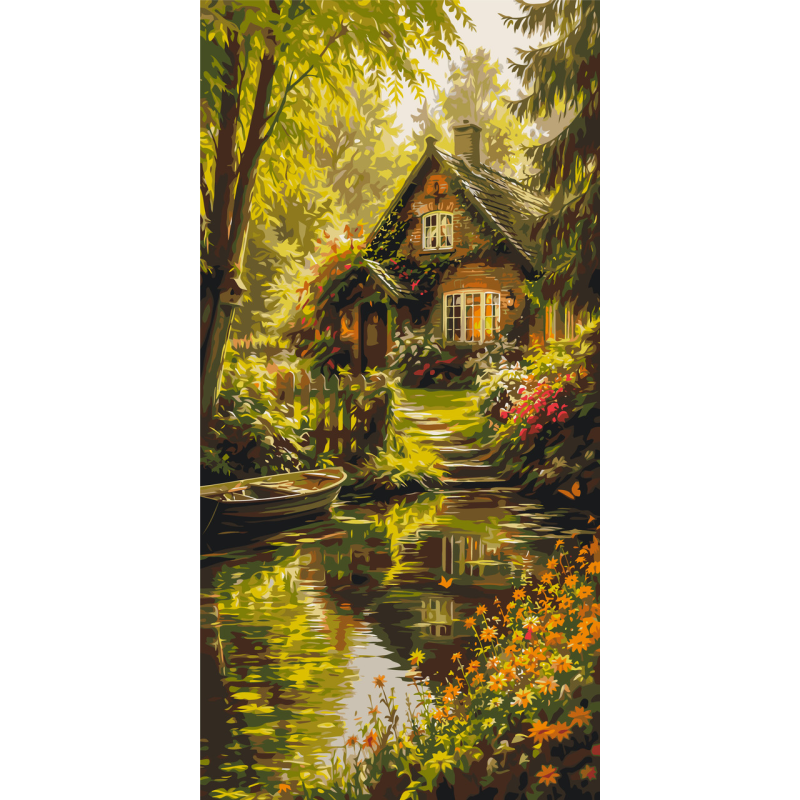Картина за номерами Пейзаж. Лісова казка © 40*80 см Орігамі LW 5242