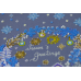 Набір для вишивання бісером на художньому полотні "Різдвяний мотив"