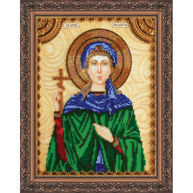 Набір для вишивання бісером іменної ікони "Свята Пелагея"