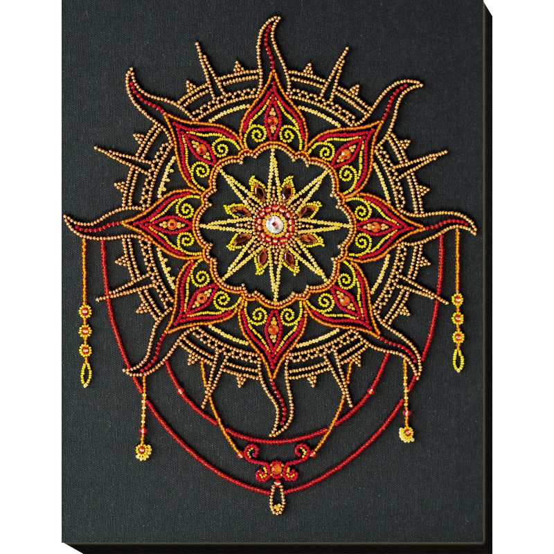 Набір для вишивання бісером на художньому полотні "Сонячний візерунок"