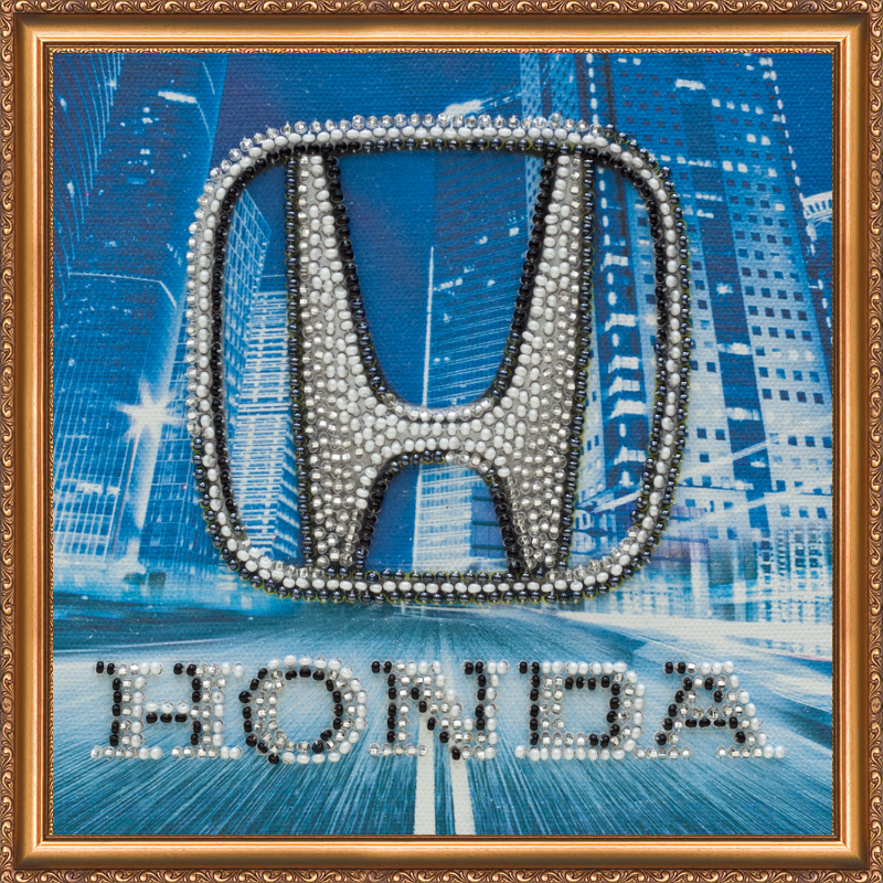 Набір-міні для вишивання бісером на художньому полотні "HONDA" Набір-міні для вишивання бісером на художньому полотні "HONDA"