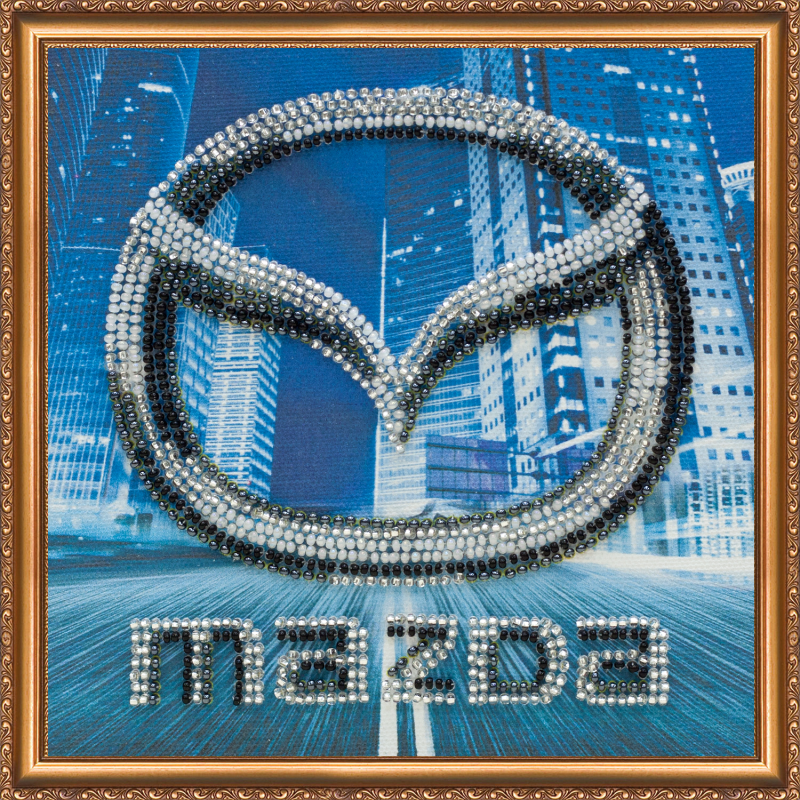 Набір-міні для вишивання бісером на художньому полотні "Mazda"
