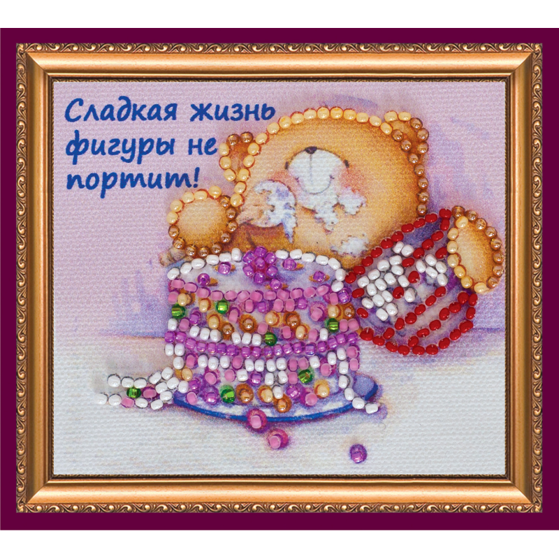 Набір-магніт для вишивання бісером "Солодке життя" Набір-магніт для вишивання бісером "Солодке життя"