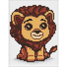 Алмазна мозаїка без підрамника для дітей Цар тварин, 15х20 см