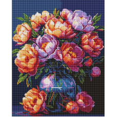 Алмазна мозаїка “Букет півоній“ ©art_selena_ua AMO20028, 40х50 см