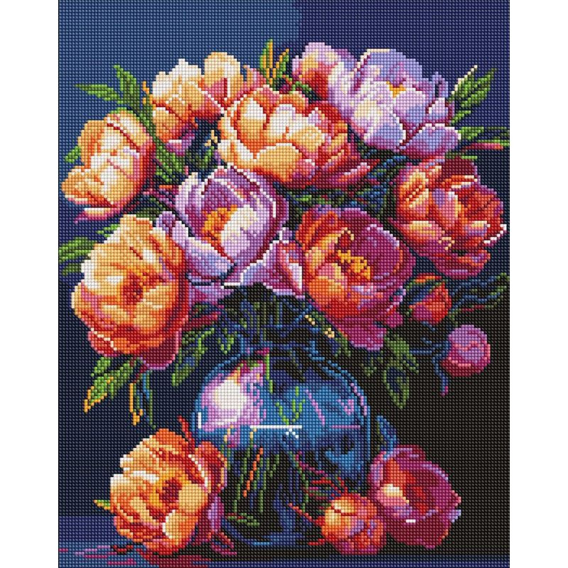 Алмазна мозаїка “Букет півоній“ ©art_selena_ua AMO20028, 40х50 см