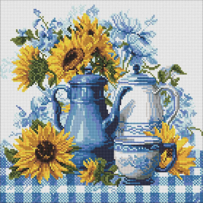Алмазна мозаїка “Сонячна кава“ ©art_selena_ua AMO8342, 40х40 см