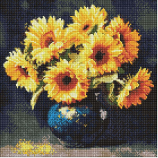 Алмазна мозаїка “Соняшник в темряві“ ©art_selena_ua AMO8354, 40х40 см