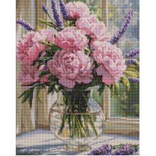 Алмазна мозаїка “Нюдова ніжність у вазі“ ©art_selena_ua AMO8361, 40х50 см