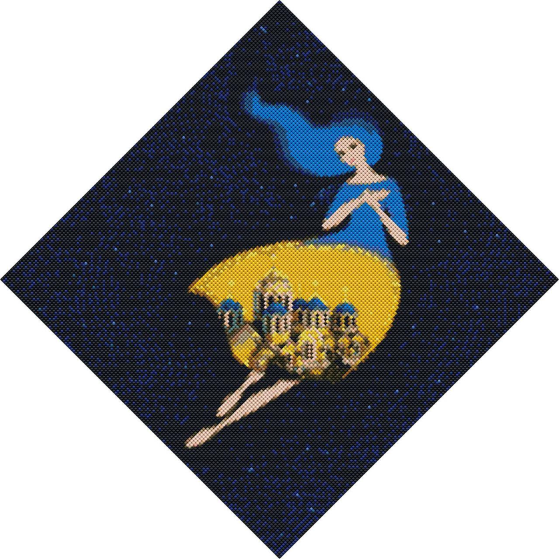 Алмазна мозаїка Берегиня Володимирська ©mosyakart  40*40 см AMO 7238
