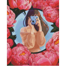 Алмазна мозаїка/вишивка Квітуче селфі 40*50 см Ідейка AMO 7396