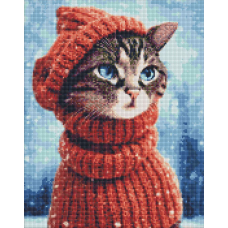 Алмазна мозаїка/вишивка Дивовижна киця 40*50 см Ідейка AMO 7350