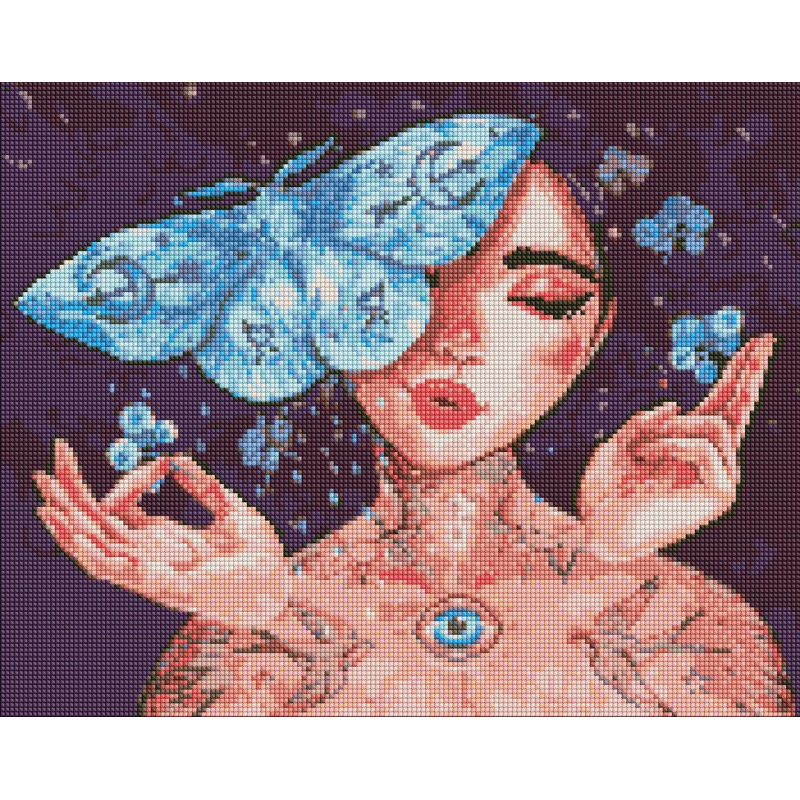 Алмазна мозаїка/вишивка Дотик метелика 40*50 см Ідейка AMO 7451