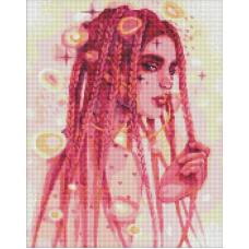 Алмазна мозаїка/вишивка Дивовижна незнайомка ©lesya_nedzelska_art 40*50 см Ідейка AMO 7495