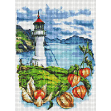Алмазна мозаїка/вишивка Маяк з фізалісами 30*40 см Ідейка AMO 7629