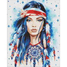 Алмазна мозаїка/вишивка Дівчина з амулетом 40*50 см Ідейка AMO 7993