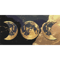 Алмазна мозаїка/вишивка Космос. Місяць  40*80 см Орігамі OD 6005
