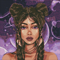 Алмазна мозаїка/вишивка Космічний погляд ©lien_illustration 40*40 см Ідейка AMO 7496