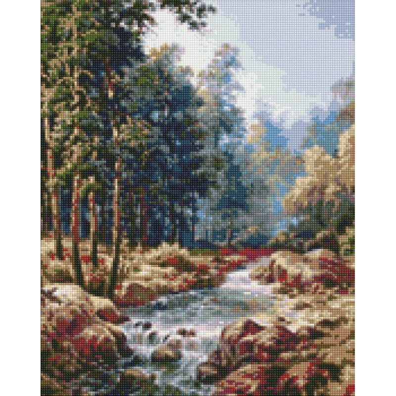 Алмазна мозаїка Карпатcький водограй ©Сергій Лобач