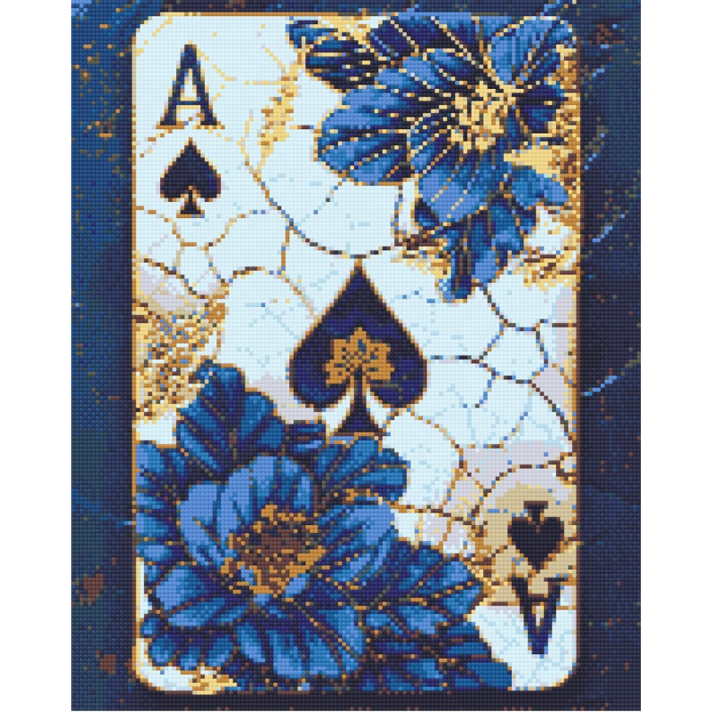 Алмазна мозаїка/вишивка Карта піка 40*50 см Орігамі OD 3450
