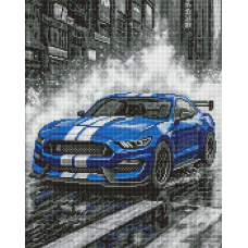 Алмазна мозаїка/вишивка Синє авто 40*50 см Ідейка AMO 8248