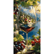Картина за номерами Пейзаж. Італійський вайб © 40*80 см Орігамі LW 5186