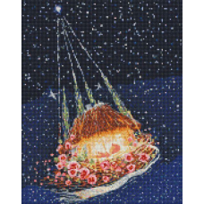 Алмазна мозаїка Колиска з голограмними стразами (AB) ©Олег Шупляк