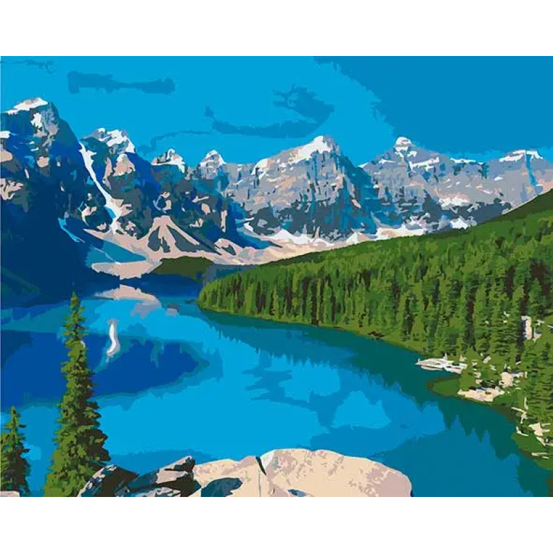 Картина за номерами Озеро Марейн, Канада 40*50 см ArtCraft 10587-AC