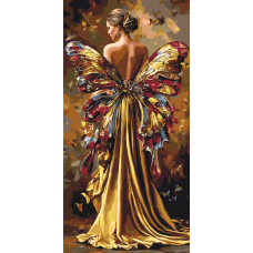 Картина за номерами Люди. Тінь метелика © 40*80 см Орігамі LW 5201