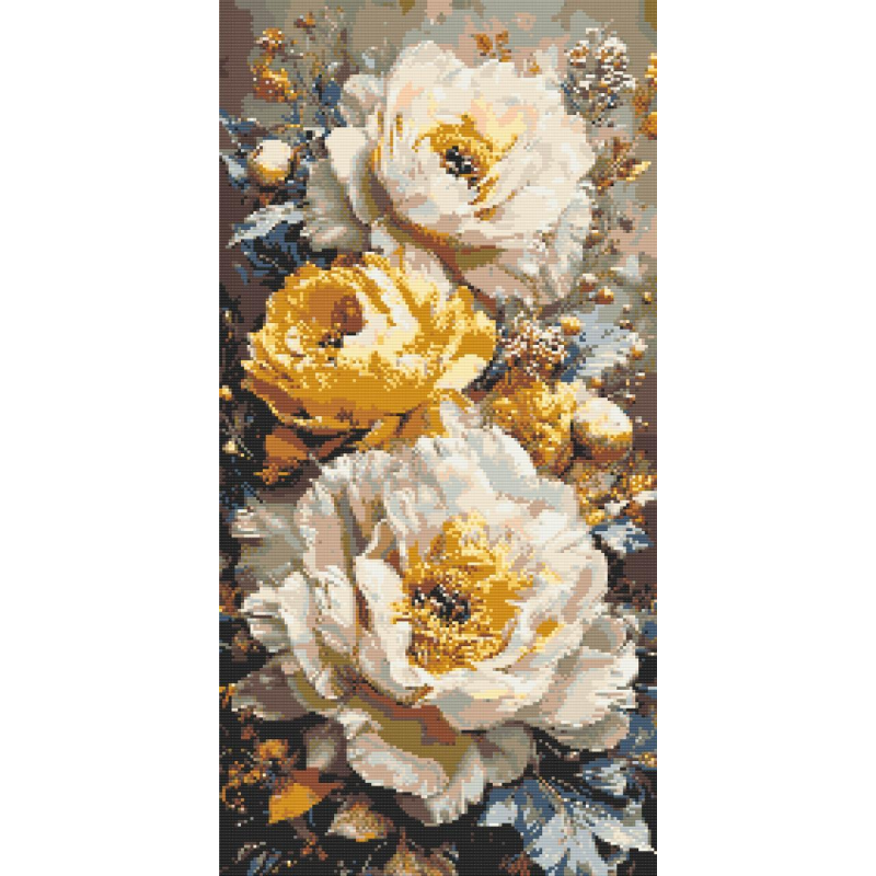 Алмазна мозаїка/вишивка Імперія квітів 40*80 см Орігамі OD 5192