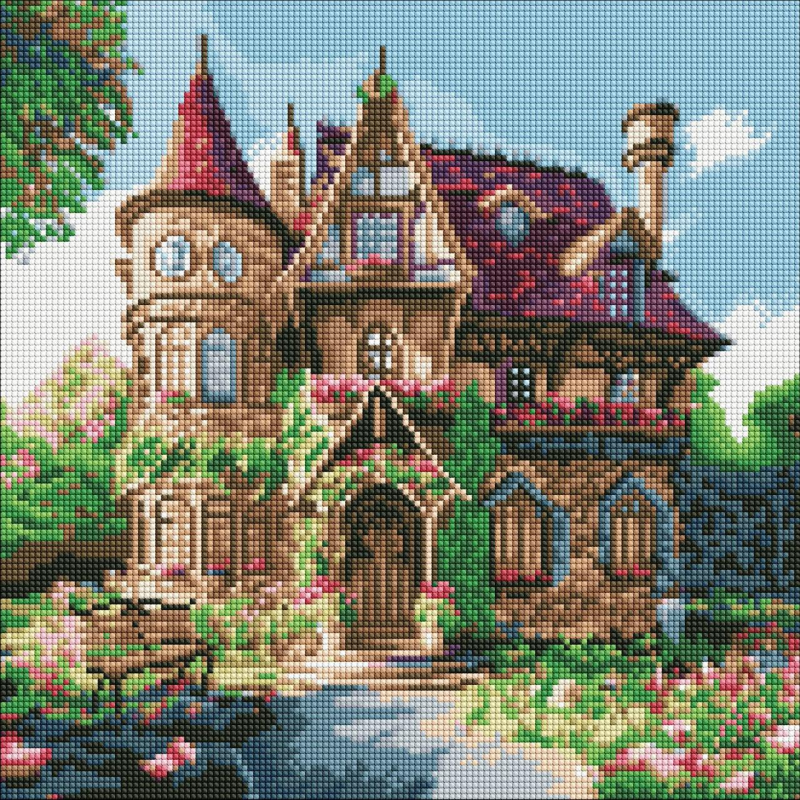 Алмазна мозаїка без підрамника Затишний палац ©art_selena_ua