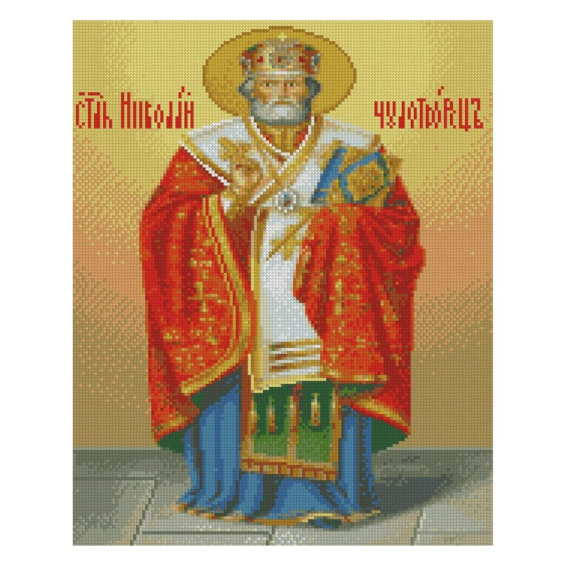 Алмазна мозаїка на підрамнику Миколай Чудотворець