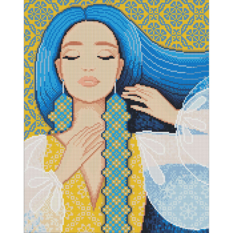 Алмазна мозаїка “Вишукана українка“ ©mosyakart AMO7660 Ідейка 40х50 см