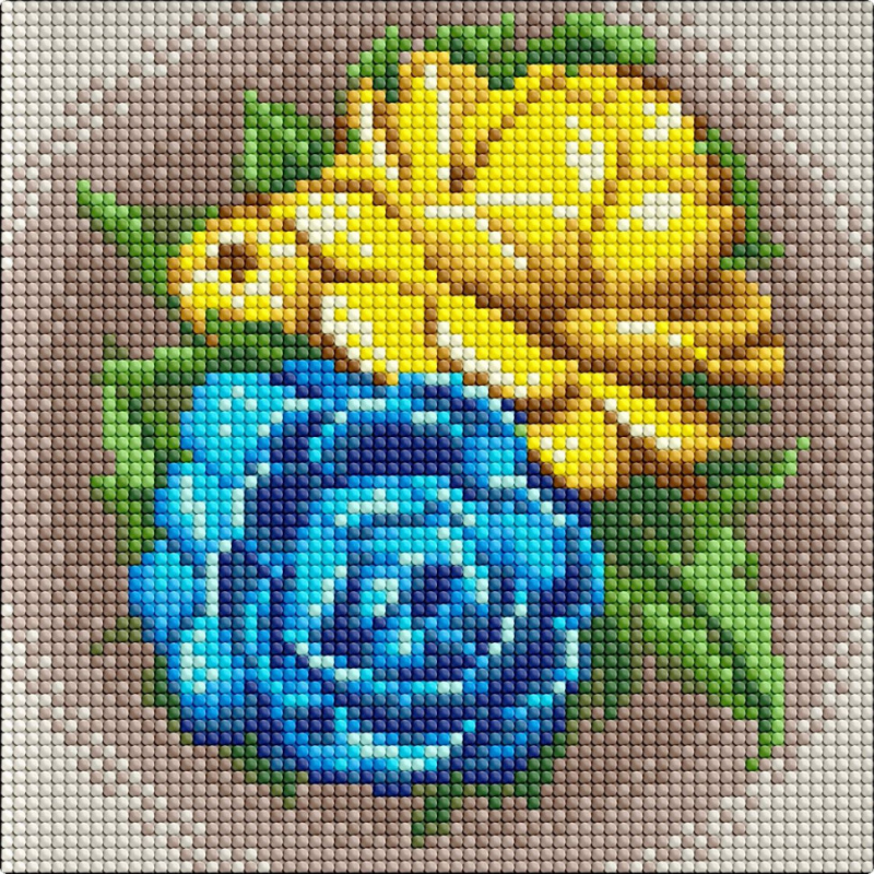 Алмазна мозаїка без підрамника “Кольори вільності “ ©Mariia Davydova AMC7683 20х20 см