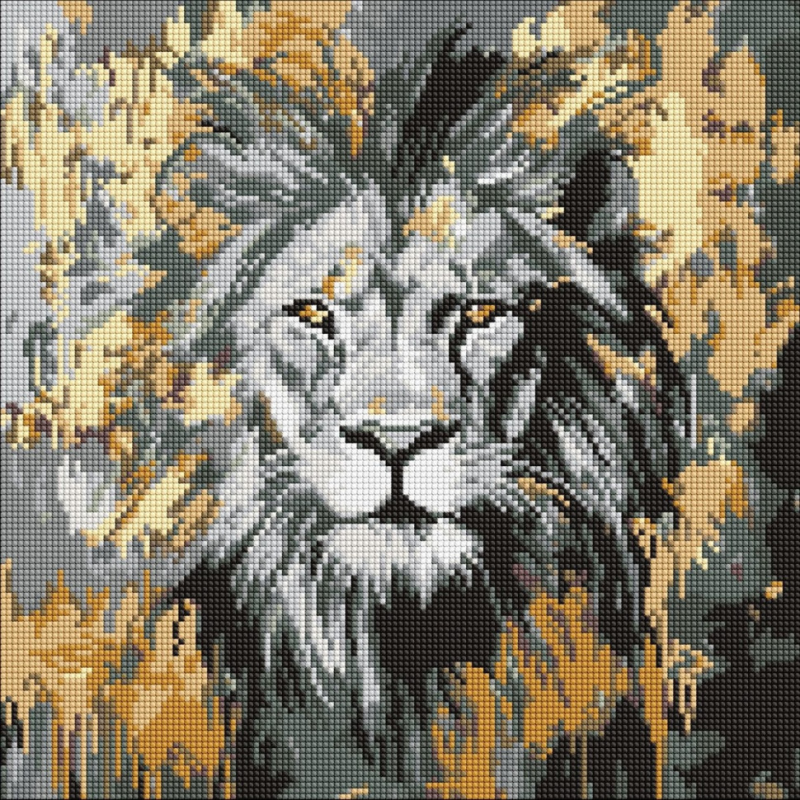 Алмазна мозаїка "Золотий Лев" ©art_selena_ua AMO8259, 40х40 см