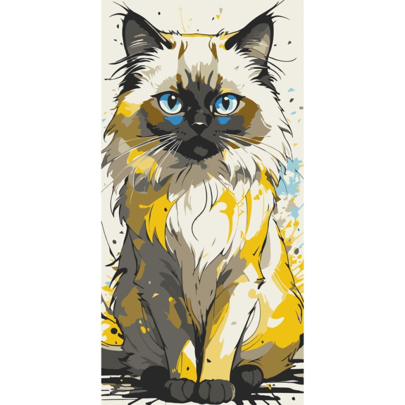 Картина за номерами "Гарний котик" 11560-AC 40х80 см Картина за номерами "Гарний котик" 11560-AC 40х80 см
